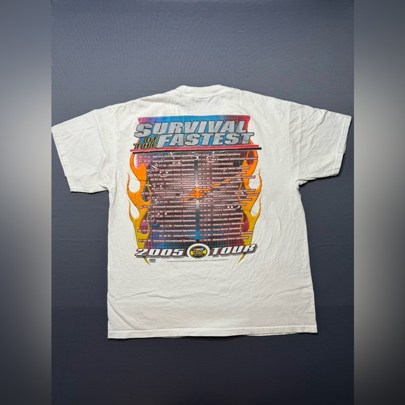 Nascar Nextel Cup Series 2005 Tour Tshirt Size L Survival of the Fastest - Picture 7 of 7
